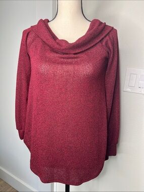 lavender fields Off-the-Shoulder Tunic Sweater